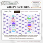 Happy Birthday Candy Bar Wrapper | Printable Birthday Party Favor | 1.55 oz Chocolate Bar