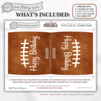 Football Birthday Candy Bar Wrapper Printable | 1.55 oz Chocolate Bar