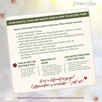 How to Access Your Digital Files
Clear instructions on downloading, saving, and printing on cardstock, with personal-use terms and tips for best print quality.