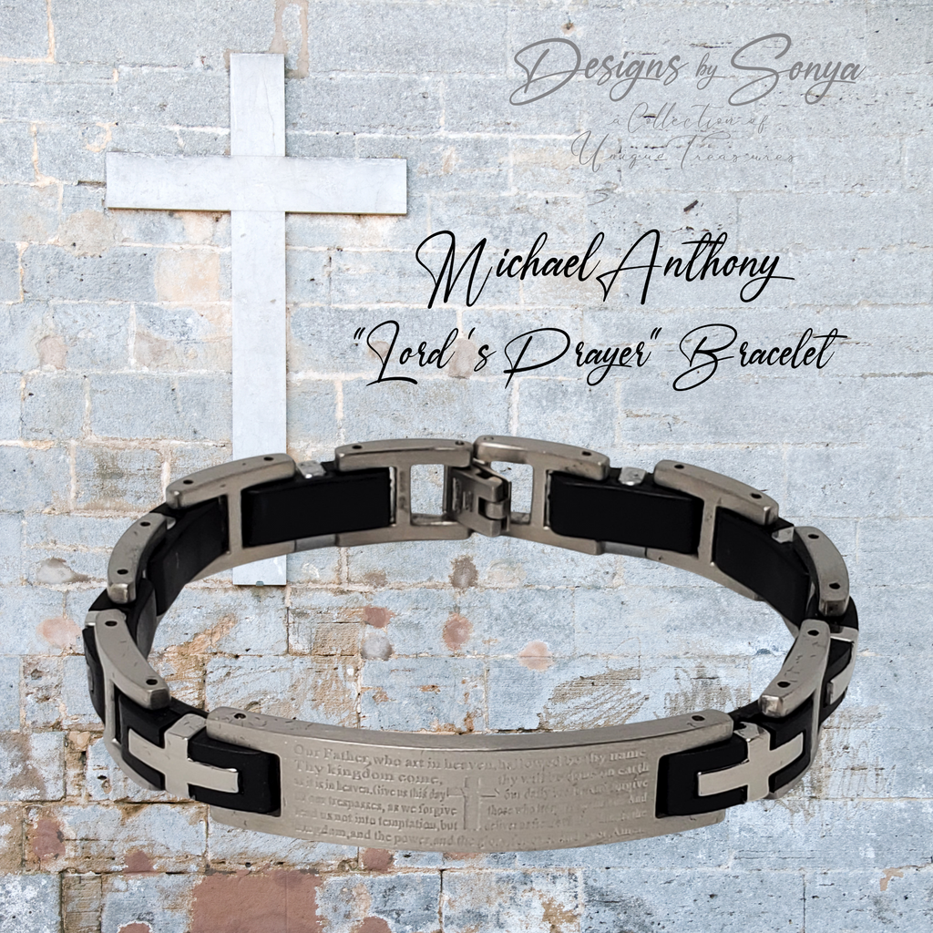 Lord's Prayer | Stainless Steel ID Style Bracelet | Michael Anthony Jewelry | Brand New in Box | Perfect Gift for Graduation or Father's Day