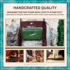 Southwestern Chocolate Leather Clear Crossbody Bag | Concert & Stadium Approved | Azura Myra Bag S-9553