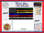 Flag Treat Bag Topper | First Responders | Printable 4"x4" Digital Download | Military, EMS, Police, Firefighters, Dispatch | Thank You Gift