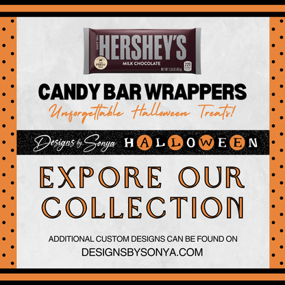 Classroom Activity for Teachers | Halloween Digital Coloring Hershey Bar Wrapper | Instant Download Printable for Trick-or-Treat Party Favors