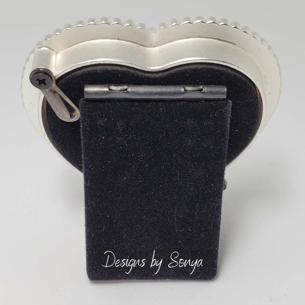 Discontinued  Mary Kay "With All My Heart" Picture Frame |  Pink Crystals - Silver Finish - New in Box - Great Gift