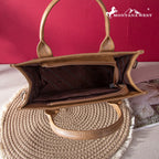 Montana West Whipstitch Concealed Carry Tote with Matching Bi-Fold Wallet | MW1124-H8120SW | Brown