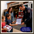 FREE First Responder Thank You Page | Stars Printable Appreciation Writing Activity | Write the Note
