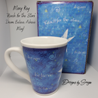 Vintage Mary Kay "Reach for the Stars" Dream, Believe, Achieve 14 oz. Mug - New in Box - Discontinued