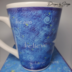Vintage Mary Kay "Reach for the Stars" Dream, Believe, Achieve 14 oz. Mug - New in Box - Discontinued