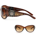 Montana West Concho Collection Sunglasses | Rhinestone | Antique Silver Berry Concho | Flowers | FOR WOMEN