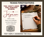 FREE Wildfire Firefighter Thank You Page, Printable First Responder Appreciation Activity