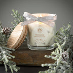 Vance Kitira Frosted Pine Scented Soy Candle | Crafted with Real Pine Needles | Eco-Friendly 30 Hour Clean Burning