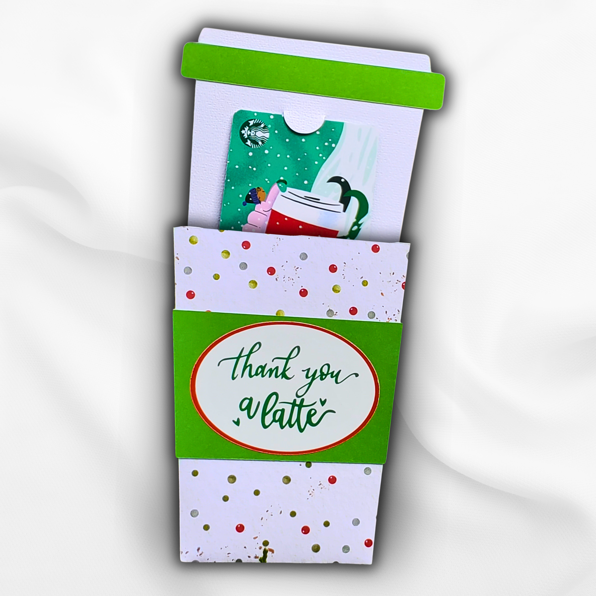 Thank You a Latte Coffee Gift Card Holder, Handmade Coffee Lover Gift Card | Limited Edition