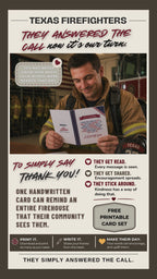 First Responder Thank You Card, A7 A Real Life Hero, Free Printable Card Set